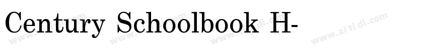 Century Schoolbook H字体转换